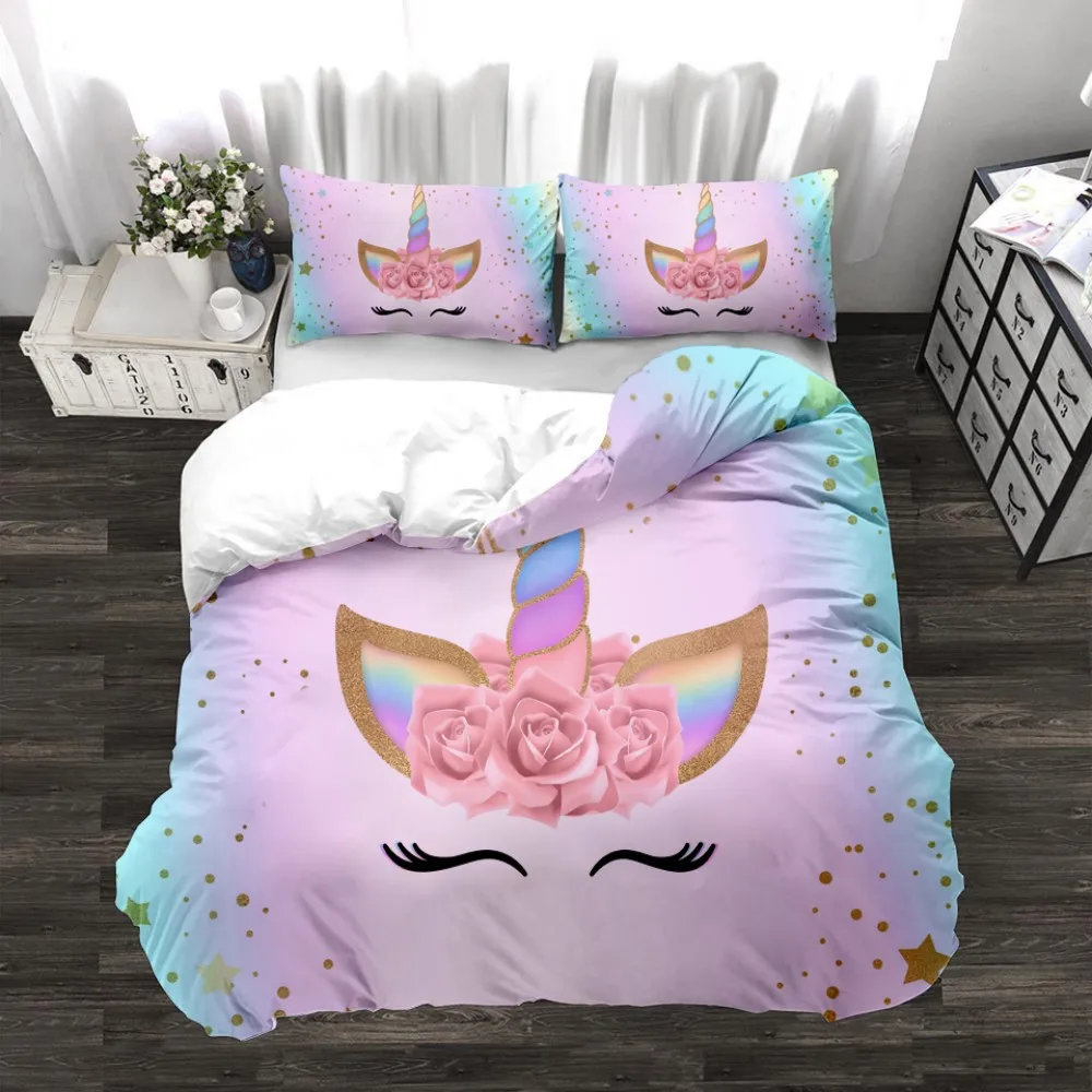 Cartoon Unicorn Bedding Set Cute Duvet Cover Set For Kids Children Quilt Cover Set Queen King Size Cartoon Unicorn Bedding Set C
Cartoon Unicorn Bedding Set Cute Duvet Cover Set For Kids Children Quilt Cover Set Queen King Size Cartoon Unicorn Bedding Set C