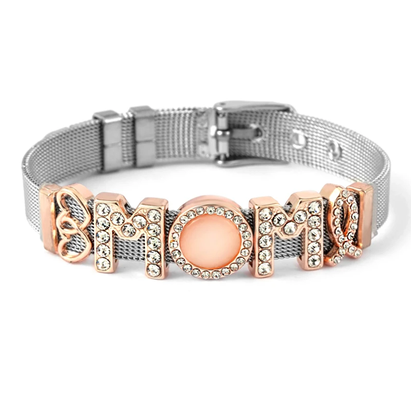 

BRACE CODE Fine Stainless Steel Bracelet DIY Rhinestone Charm Suitable For Ladies Bracelet Gift Brand Bracelet Direct Delivery