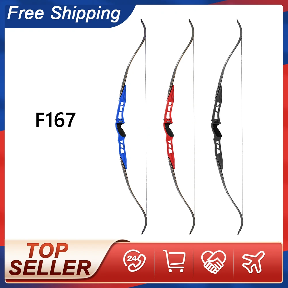 

F167 20-40 Lbs Recurve Bow 66 Inches ILF Interface for Right Hand User Archery Hunting Shooting
