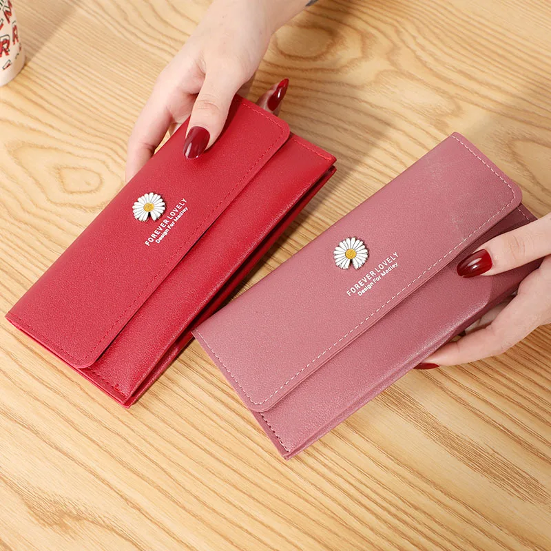 PU Leather Wallet For Women Chrysanthemum Design Hasp Long Wallets Card Holder Coin Purse Female Simple Casual Clutch Wallet
PU Leather Wallet For Women Chrysanthemum Design Hasp Long Wallets Card Holder Coin Purse Female Simple Casual Clutch Wallet