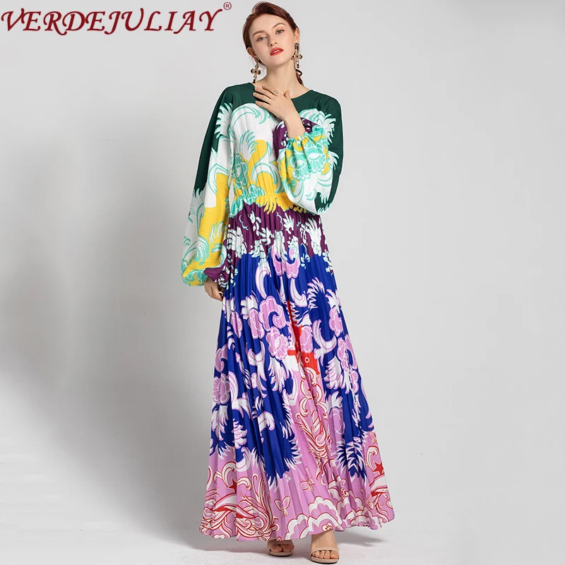 VERDEJULIAY Elegant BIg Wing Pleated Vintage Dresses Women Puff Full Sleeve 2020 Spring Runway Design Multi Print Maxi Dress
VERDEJULIAY Elegant BIg Wing Pleated Vintage Dresses Women Puff Full Sleeve 2020 Spring Runway Design Multi Print Maxi Dress
