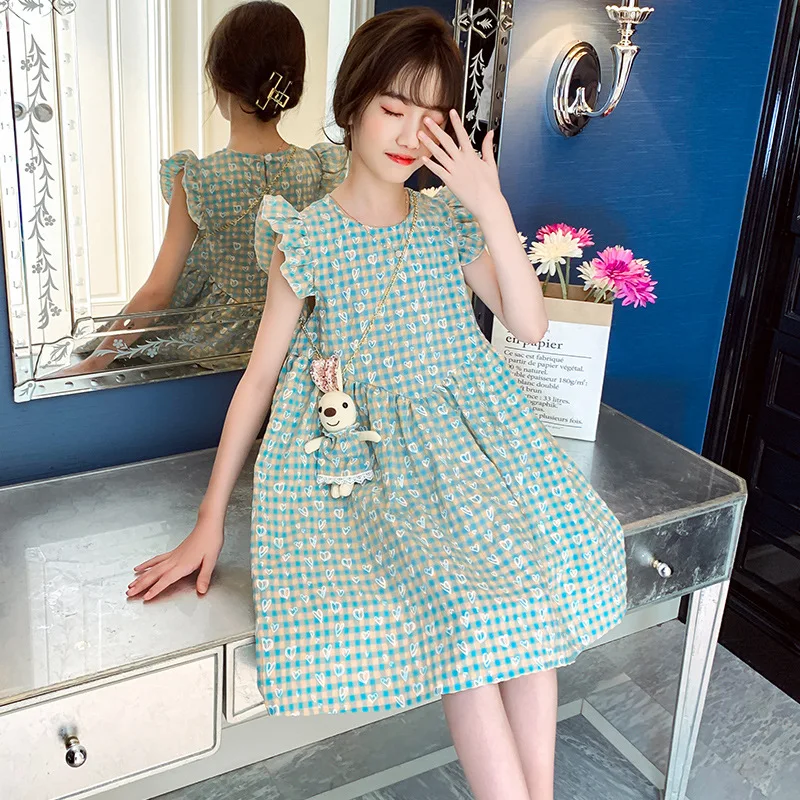 Summer Dresses For Girls Knee-Length Skirt Girl Clothing Sleeveless Princess Dress Teenage Girl Fashion New Over 8 Years Old
Summer Dresses For Girls Knee-Length Skirt Girl Clothing Sleeveless Princess Dress Teenage Girl Fashion New Over 8 Years Old