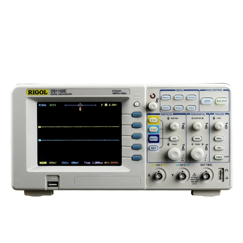 Digital oscilloscope DS1102E dual channel 100M oscilloscope DS1052E 50M storage oscilloscope
Digital oscilloscope DS1102E dual channel 100M oscilloscope DS1052E 50M storage oscilloscope