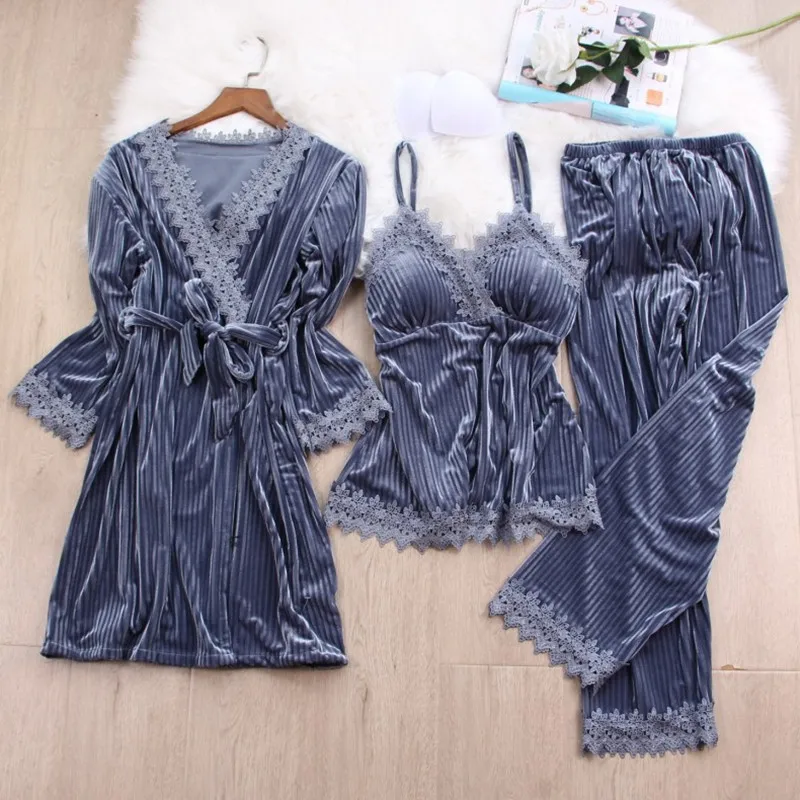 Autumn Winter Warm Pajamas Set Women Sleep Set Striped Gold Velvet Sexy Homewear Pijama Women Pajama Sets Long Pant Set
Autumn Winter Warm Pajamas Set Women Sleep Set Striped Gold Velvet Sexy Homewear Pijama Women Pajama Sets Long Pant Set