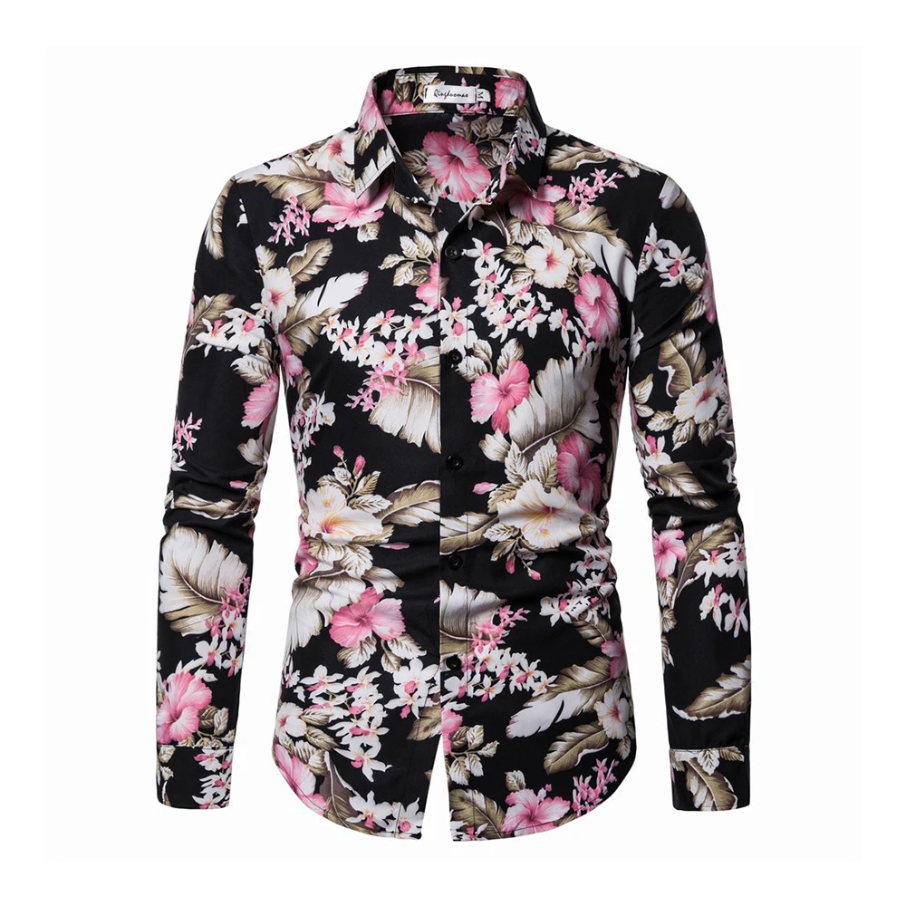 Men's Floral Turn Down Collar Blouses Long Sleeves Tops Casual Tees Shirts Buttons Male Retro Beach Fall Clothing
Men's Floral Turn Down Collar Blouses Long Sleeves Tops Casual Tees Shirts Buttons Male Retro Beach Fall Clothing