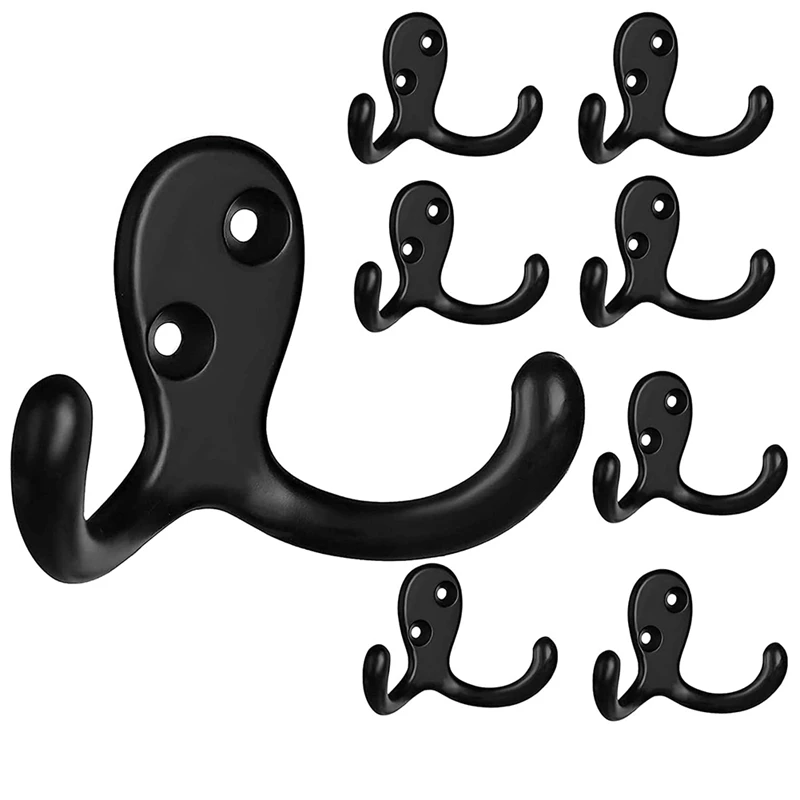 Coat Hooks Wall Mounted, Dual Prong Wall Hook, Matte Finish Towel Hook Robe Hook, Double Hooks For Coats, Keys
Coat Hooks Wall Mounted, Dual Prong Wall Hook, Matte Finish Towel Hook Robe Hook, Double Hooks For Coats, Keys