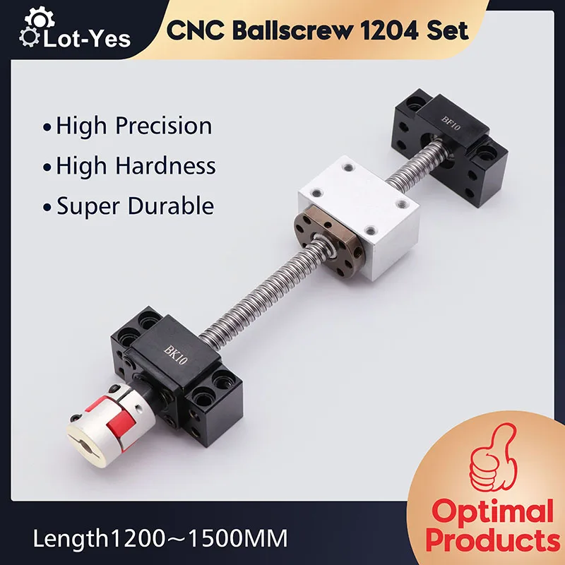 SFU1204 Set:Ball screw sfu1204+1204 Ball Nut+BK/BF10(C5) support bearings+Couplers Aluminum profiler+ Nut Housing Seat for CNC
SFU1204 Set:Ball screw sfu1204+1204 Ball Nut+BK/BF10(C5) support bearings+Couplers Aluminum profiler+ Nut Housing Seat for CNC