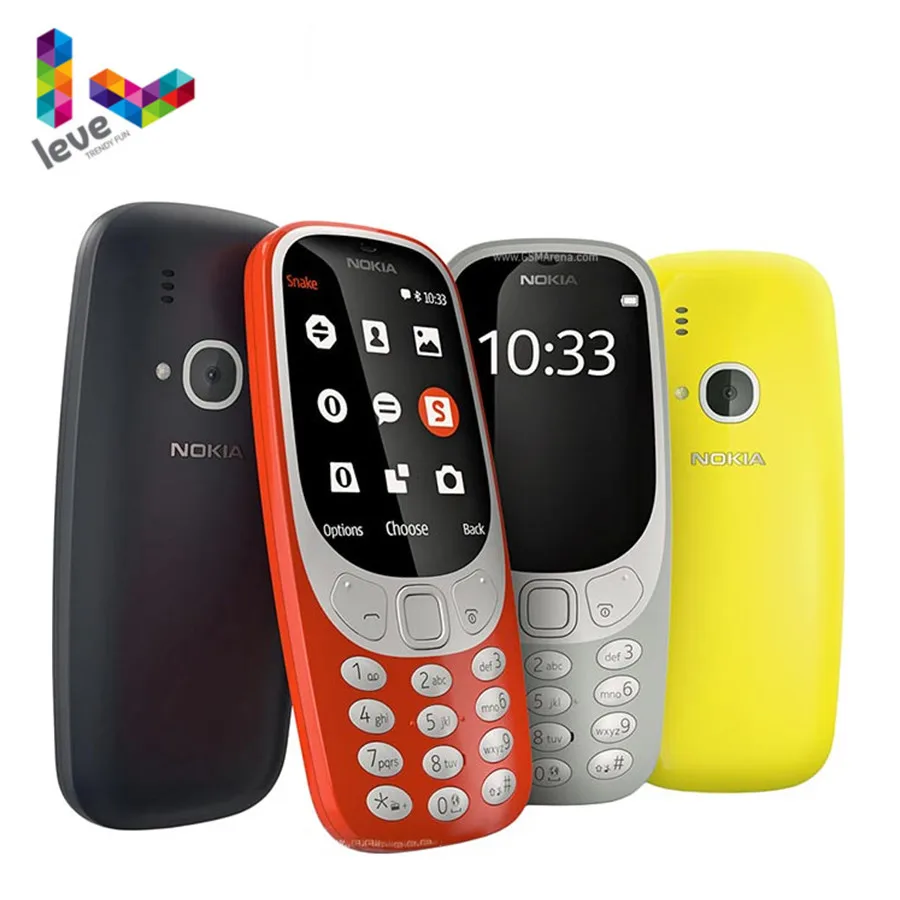 

Original Nokia 3310 (2017) Dual&Single Sim 2.4" 2G GSM Unlocked Mobile Phone 3310 (2017) Version Refurbished Colorful Cellphone