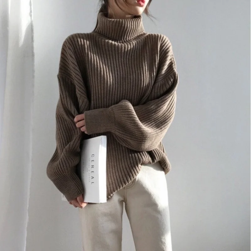 New Autumn Winter Oversize Cashmere Sweater Women Turtleneck Thickened Pullover Loose Solid Color Simple Knitted Sweaters X177
New Autumn Winter Oversize Cashmere Sweater Women Turtleneck Thickened Pullover Loose Solid Color Simple Knitted Sweaters X177