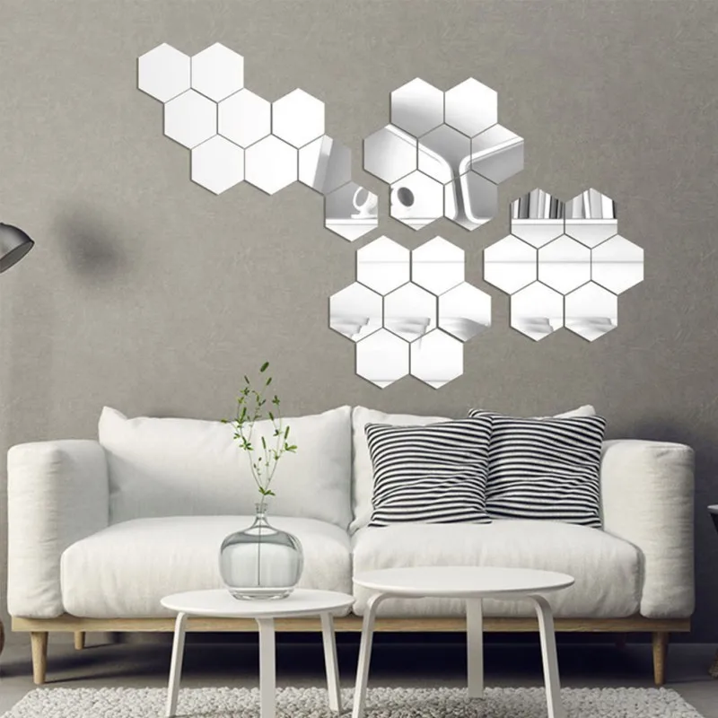 24pcs Acrylic Hexagonal Mirror Wall Sticker 3D Decal For Home Living Room Bedroom Decor Art DIY Home Decoration
24pcs Acrylic Hexagonal Mirror Wall Sticker 3D Decal For Home Living Room Bedroom Decor Art DIY Home Decoration