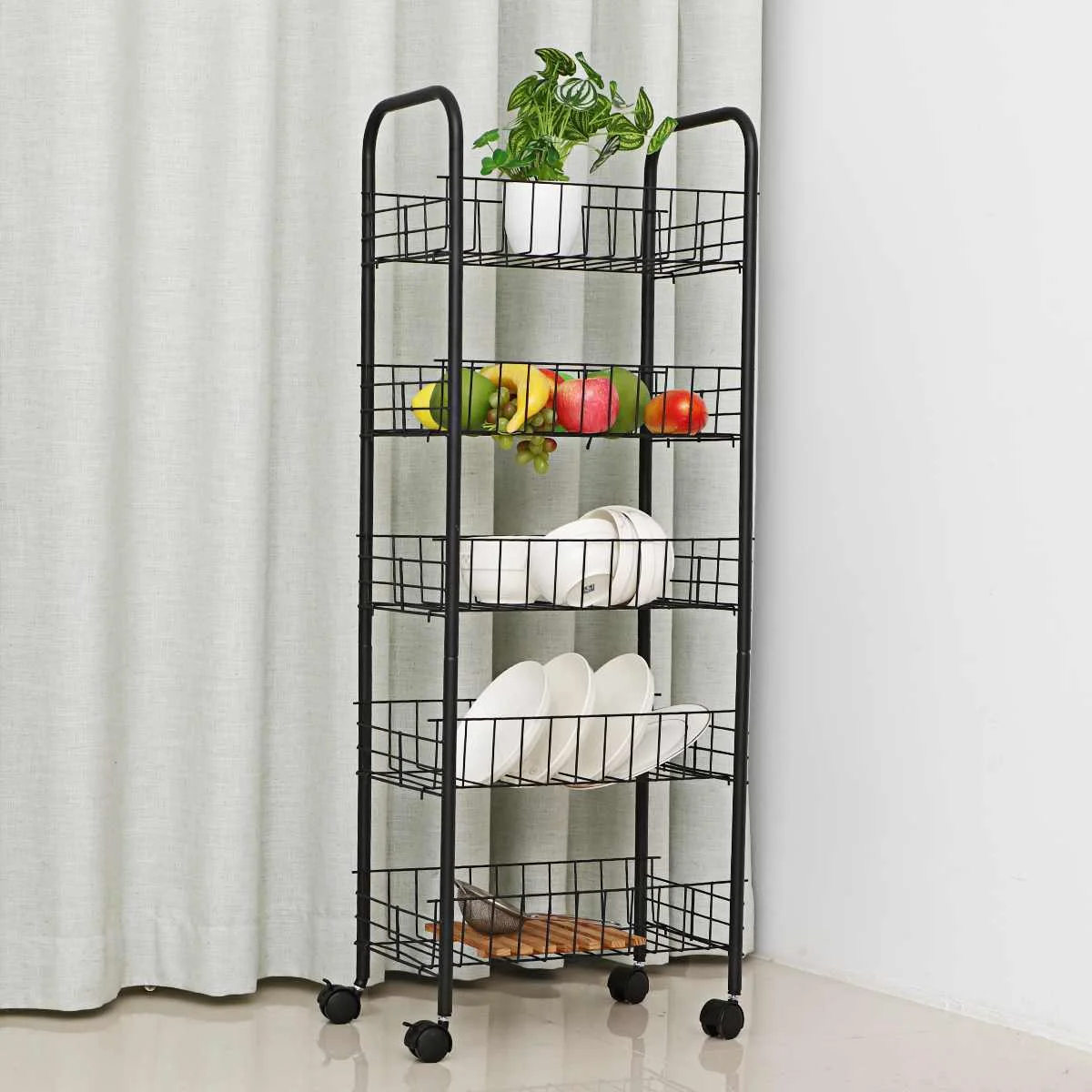 3-5 Layers Removable Kitchen Livingroom Trolley Floor Shelf Storage Rack Space Saving Storage Rack Organizer with Wheels
3-5 Layers Removable Kitchen Livingroom Trolley Floor Shelf Storage Rack Space Saving Storage Rack Organizer with Wheels