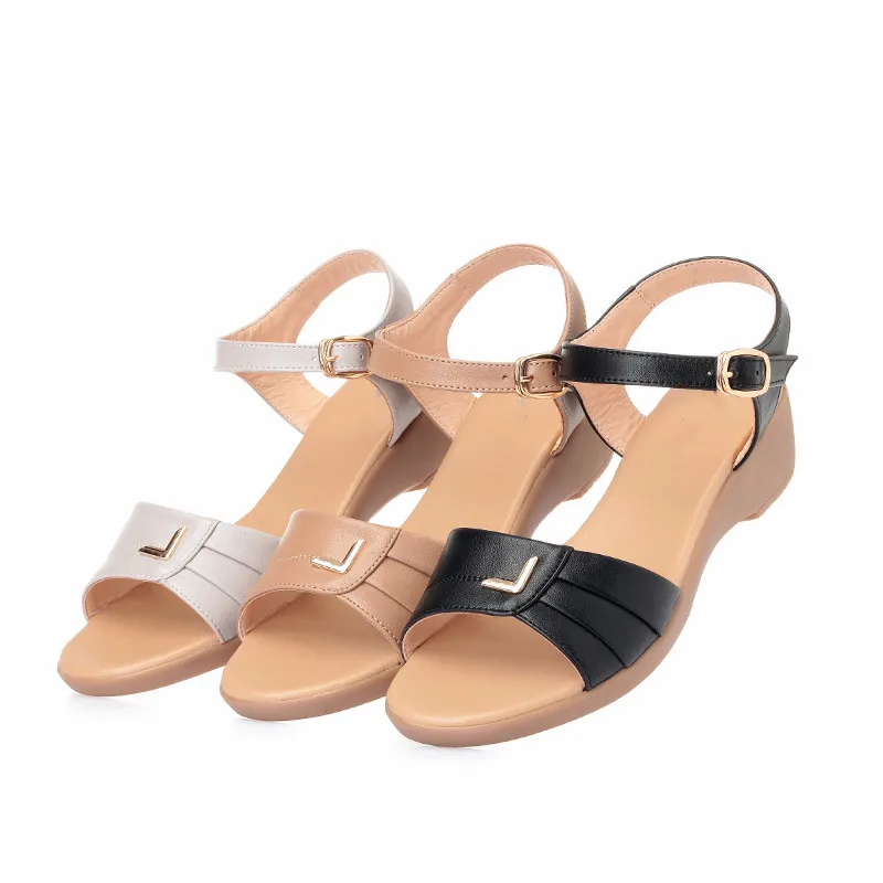 Beige Open Toes PU Leather Wedges Sandals 2021Summer New Women Comfortable Light High heels Elegant Buckle Strap Gladiator Shoes
Beige Open Toes PU Leather Wedges Sandals 2021Summer New Women Comfortable Light High heels Elegant Buckle Strap Gladiator Shoes