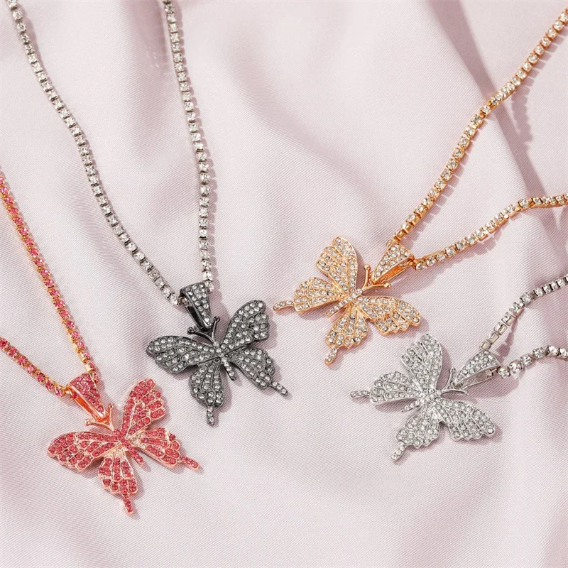 Fashion Full Diamond Crystal Dangle Pendant for Women Butterfly Animal Gold Silver Plated Necklace Chain Party Jewelry Gifts
Fashion Full Diamond Crystal Dangle Pendant for Women Butterfly Animal Gold Silver Plated Necklace Chain Party Jewelry Gifts