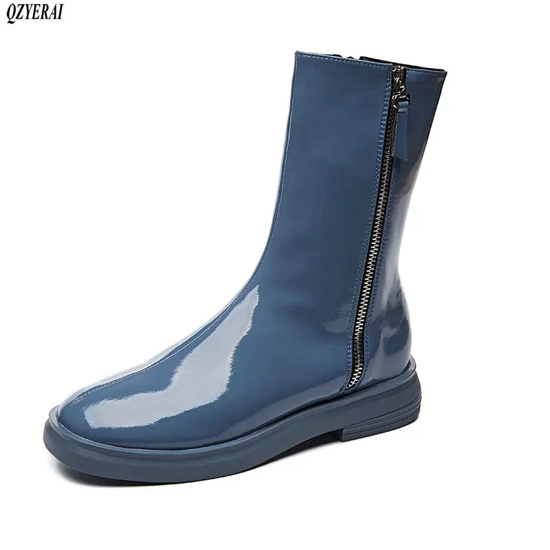 2020 autumn Genuine leather Women's boots Martin boots Knight mirror flash Fashion women's shoes European scooter boot
2020 autumn Genuine leather Women's boots Martin boots Knight mirror flash Fashion women's shoes European scooter boot
