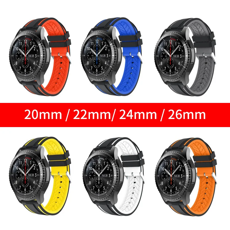 Soft Silicone Sport Watchband 20mm 22mm 24mm 26mm Rubber Diving Waterproof Men Replacement Bracelet Band Strap Watch Accessories 
Soft Silicone Sport Watchband 20mm 22mm 24mm 26mm Rubber Diving Waterproof Men Replacement Bracelet Band Strap Watch Accessories