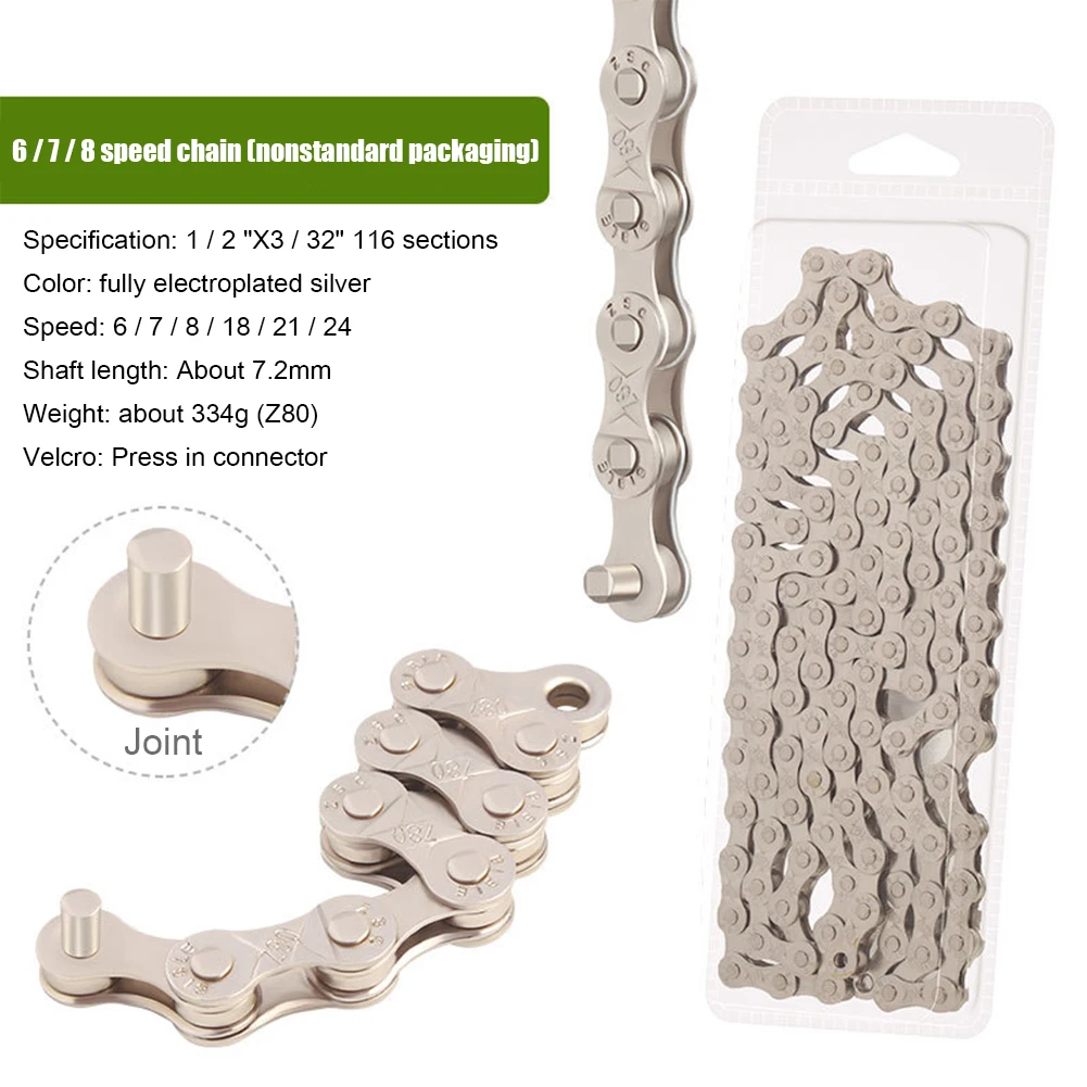 Bicycle Chain 8 9 10 11 Speed Plated Carbon Steel Mountain Road Bike Chains Part Screw Chain Hook Cycling Accessories
Bicycle Chain 8 9 10 11 Speed Plated Carbon Steel Mountain Road Bike Chains Part Screw Chain Hook Cycling Accessories