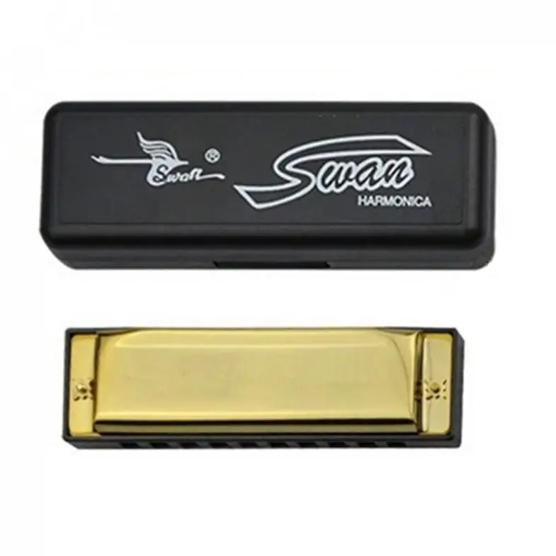 10 Holes 20 Tone High Quality Professional Lightweight Portable Gold Color Harmonica KeyC for Blues Harmonica Instrument
10 Holes 20 Tone High Quality Professional Lightweight Portable Gold Color Harmonica KeyC for Blues Harmonica Instrument