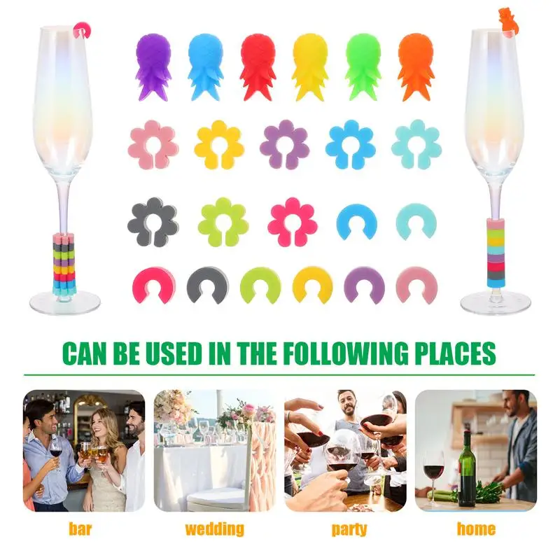 Прочные идентификаторы для Винных Бокалов, 22 шт. 
Прочные идентификаторы для Винных Бокалов, 22 шт.