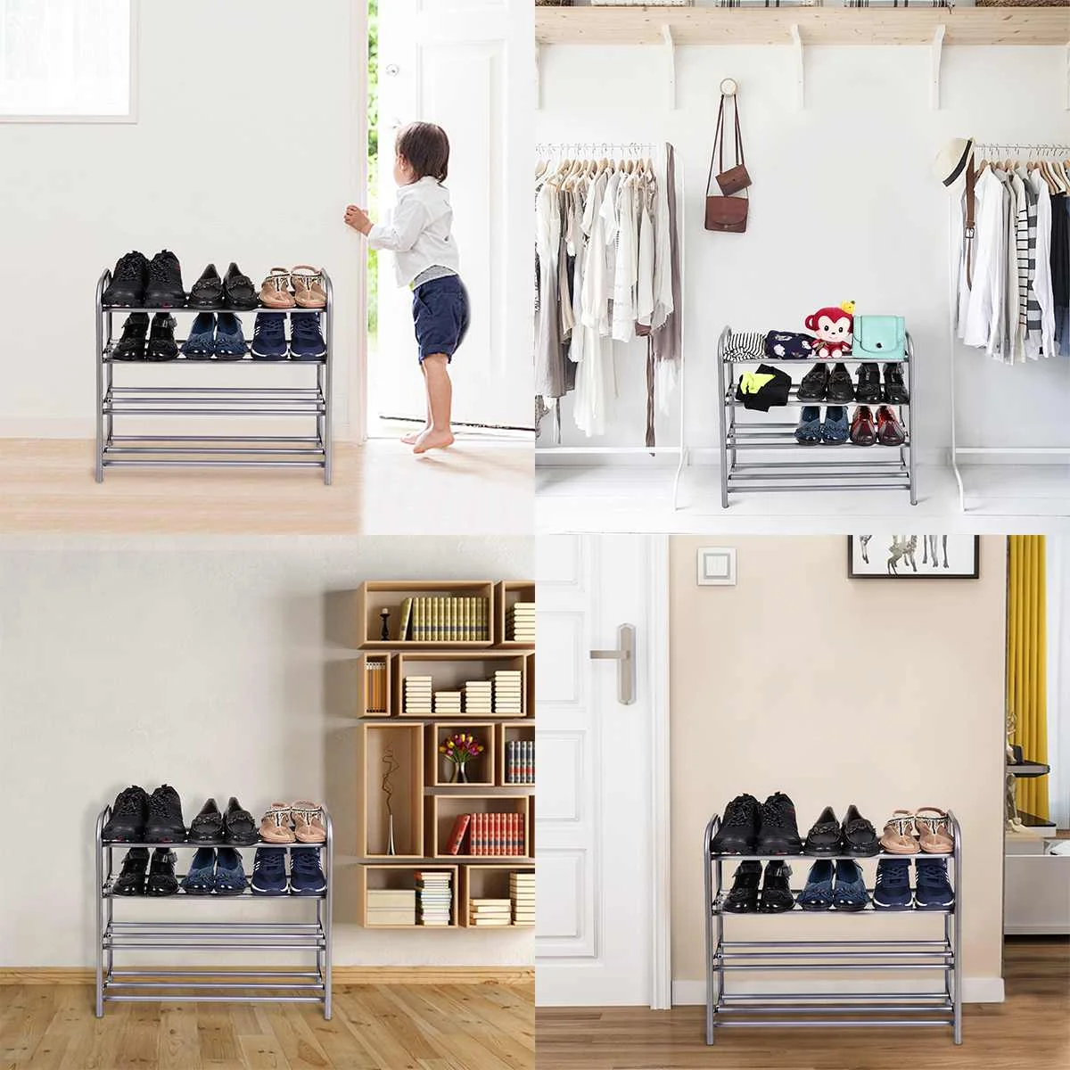 Silver Grey 4Layers Heavy Scalable Duty Shoe Rack Aluminum Metal Standing Shoe Rack DIY Shoes Storage Shelf Home Shoe Rack
Silver Grey 4Layers Heavy Scalable Duty Shoe Rack Aluminum Metal Standing Shoe Rack DIY Shoes Storage Shelf Home Shoe Rack