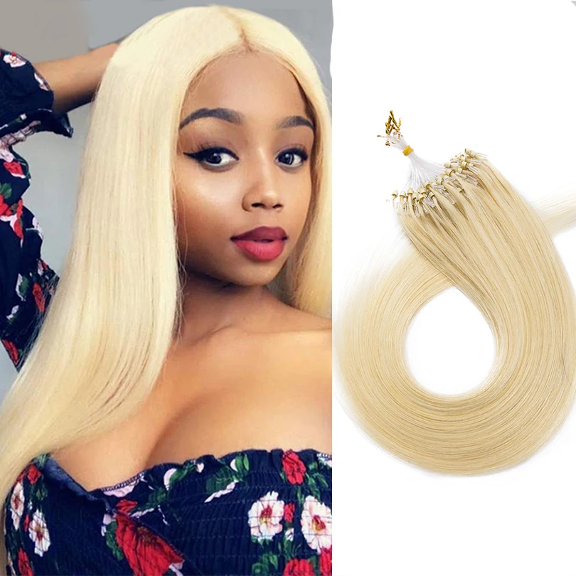 Silky Straight Blonde 613 Micro Loop Ring Hair Extensions 1g/strand 100g Micro Bead Link Human Hair Extensions 8-30inch
Silky Straight Blonde 613 Micro Loop Ring Hair Extensions 1g/strand 100g Micro Bead Link Human Hair Extensions 8-30inch