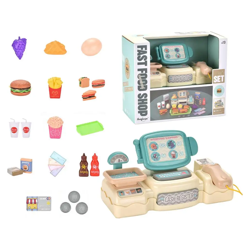 Kids Cash Register Play Food Sets For Kids Kitchen Toy Supermarket Pretend Fast Food Playset Including Scanner Toy Cash Pl
Kids Cash Register Play Food Sets For Kids Kitchen Toy Supermarket Pretend Fast Food Playset Including Scanner Toy Cash Pl