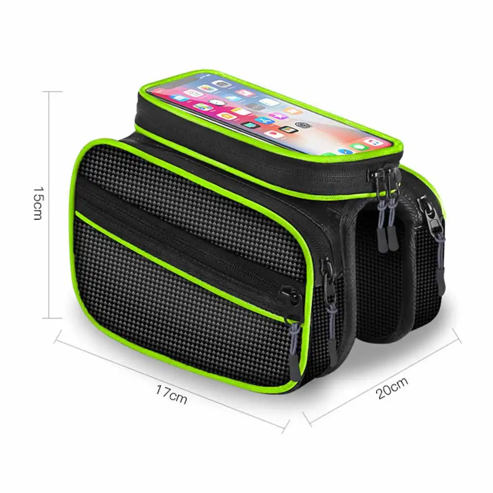 Bike Front Frame Bag Waterproof Top Tube Pannier Double Pouch for Cellphone Bike Bag Touchscreen Mountain Road
Bike Front Frame Bag Waterproof Top Tube Pannier Double Pouch for Cellphone Bike Bag Touchscreen Mountain Road