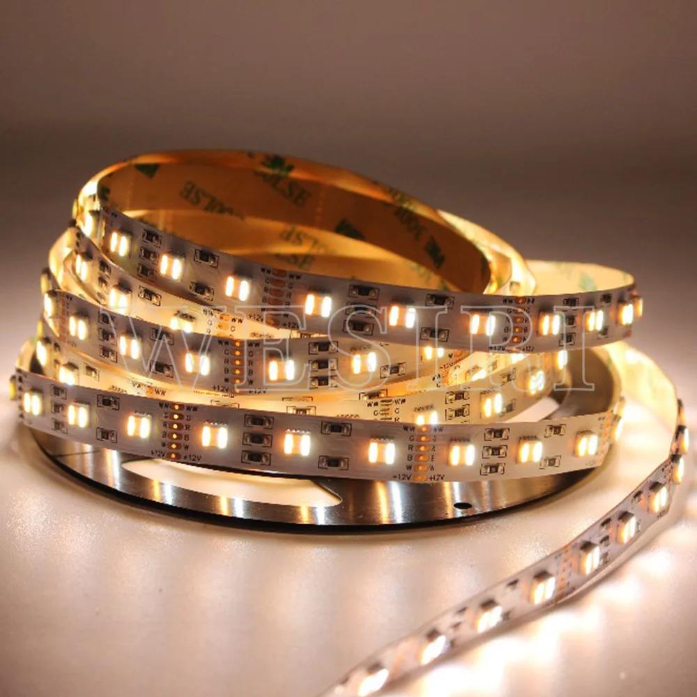5M 96LEDs/m RGBCCT 5IN1 LED Strip Light RGB+White+Warm White 5050 SMD Dual White Temperature Adjustable LED Strip 12MM PCB DC24V
5M 96LEDs/m RGBCCT 5IN1 LED Strip Light RGB+White+Warm White 5050 SMD Dual White Temperature Adjustable LED Strip 12MM PCB DC24V