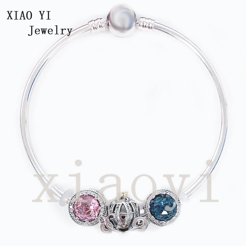 XIAOYI 2020 new 100% S925 Pink blue carriage crystal zircon round jewelry simple fashion gentle DIY beaded bracelet female
XIAOYI 2020 new 100% S925 Pink blue carriage crystal zircon round jewelry simple fashion gentle DIY beaded bracelet female
