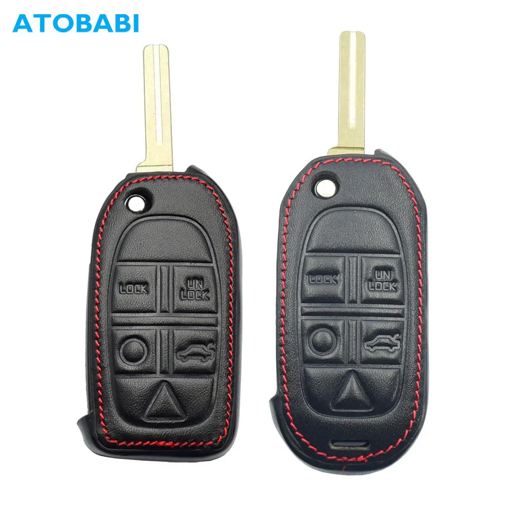 Leather Car Key Case For Volvo S80 S60 V50 V70 XC70 XC90 5 Button Remote Fob Shell Cover Keychain Protector Bag Auto Accessories 
Leather Car Key Case For Volvo S80 S60 V50 V70 XC70 XC90 5 Button Remote Fob Shell Cover Keychain Protector Bag Auto Accessories