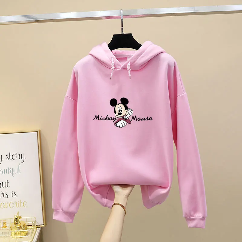 Disney Loose Hoodies Cartoon Mickey Sweatshirts Women Long Sleeve Casual Autumn Warm Pullovers Tops Plus Velvet Sweatshirt
Disney Loose Hoodies Cartoon Mickey Sweatshirts Women Long Sleeve Casual Autumn Warm Pullovers Tops Plus Velvet Sweatshirt