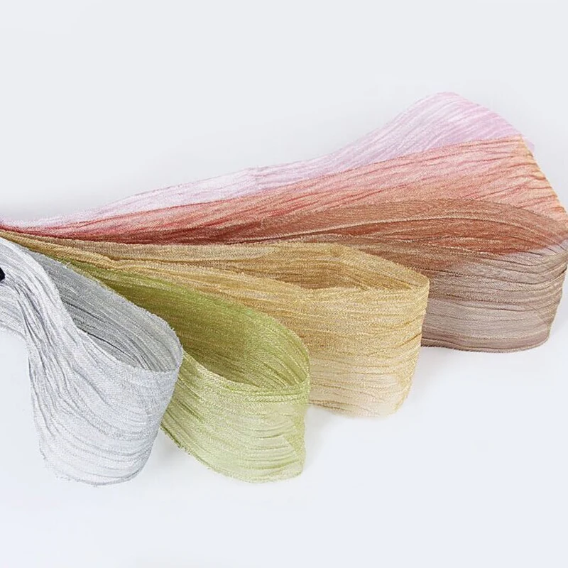 5yards 25/40mm Gauze Folds Ribbons for Wedding Party Decorations Bouquet Gifts Packing Hairbow DIY Craft Supplies
5yards 25/40mm Gauze Folds Ribbons for Wedding Party Decorations Bouquet Gifts Packing Hairbow DIY Craft Supplies