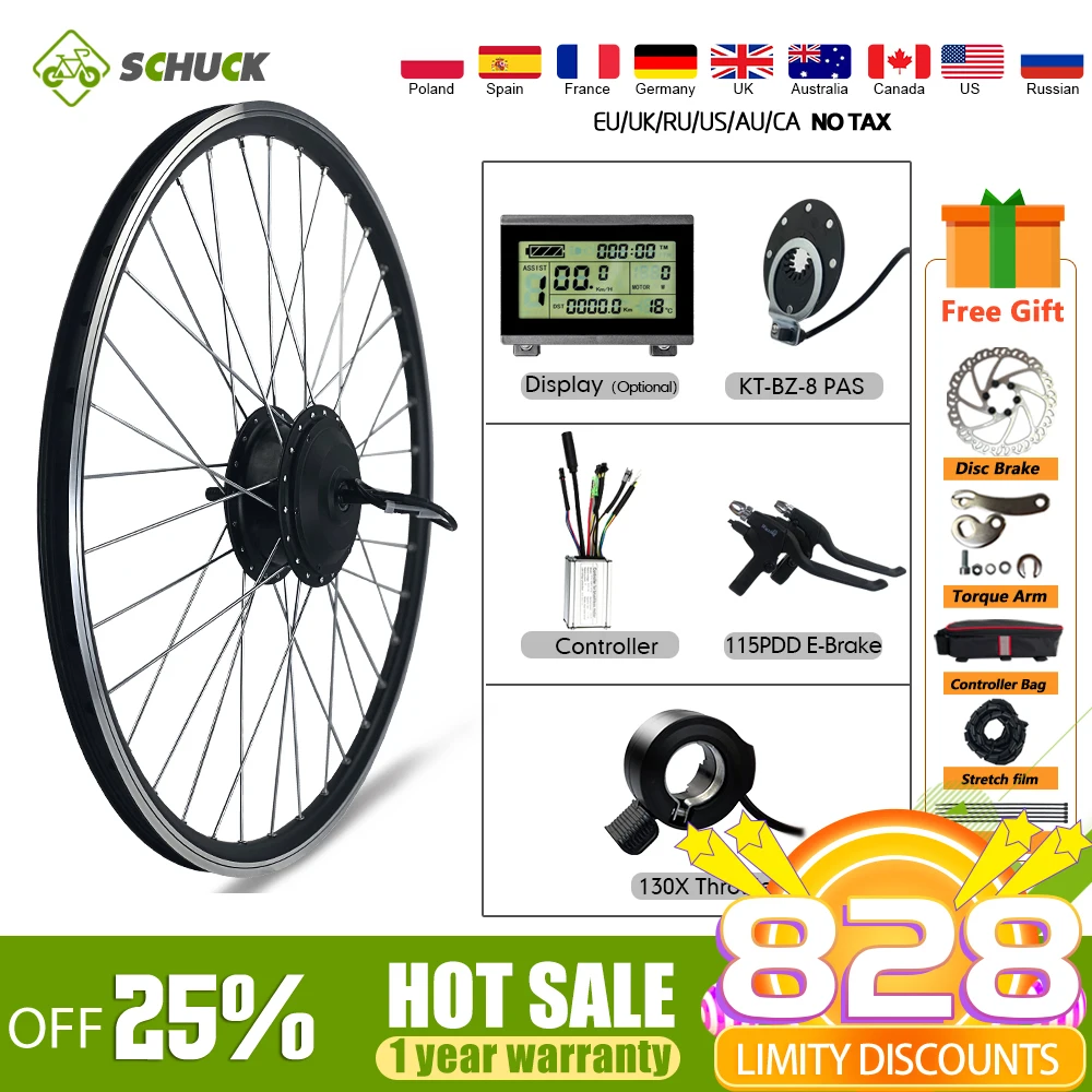 Ebike Conversion Kit 36V 48V 250W Rear e-bike e Bike Wheel Hub Motor Electric Bicycle Conversion Kit For MTB Electric Bike Kit
Ebike Conversion Kit 36V 48V 250W Rear e-bike e Bike Wheel Hub Motor Electric Bicycle Conversion Kit For MTB Electric Bike Kit