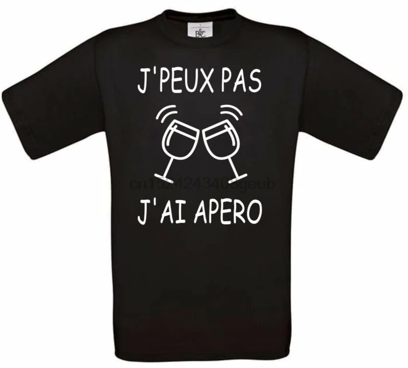 Фото Футболка HUMOUR J'PEUX PAS J'AI APERO| |