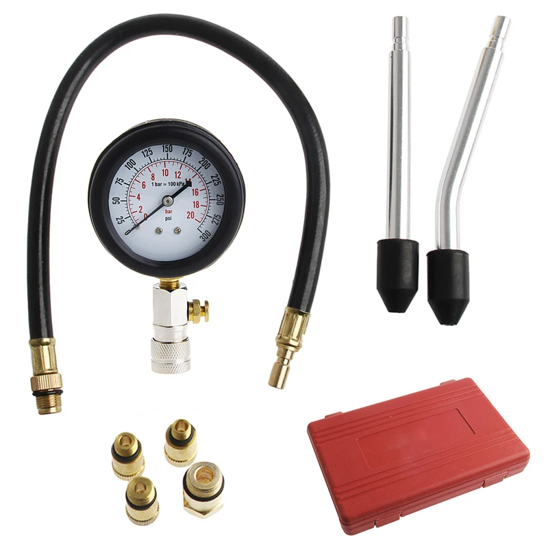 Engine Cylinder Pressure Gauge Compression Tester Diagnostic Portable Tool Kit 
Engine Cylinder Pressure Gauge Compression Tester Diagnostic Portable Tool Kit