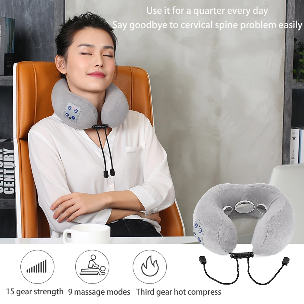 Neck Massager Electric U-Shape Pillow Smart Magnetic Pulse Heated Neck and Shoulder Massager Cervical Pain Relief Low Frequency
Neck Massager Electric U-Shape Pillow Smart Magnetic Pulse Heated Neck and Shoulder Massager Cervical Pain Relief Low Frequency