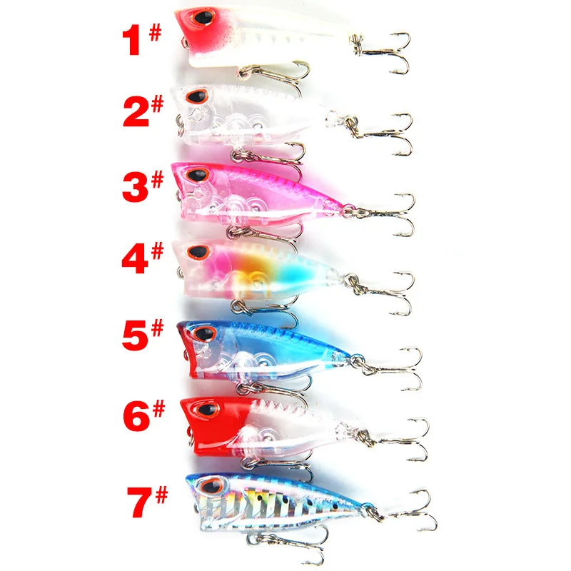 4cm/3.3g Fishing Lure Topwater Popper 7 Color Fake Bait Hard Bait Laser Plastic 3d Eye Artificial Wobblers Sea Fishing Tackle
4cm/3.3g Fishing Lure Topwater Popper 7 Color Fake Bait Hard Bait Laser Plastic 3d Eye Artificial Wobblers Sea Fishing Tackle