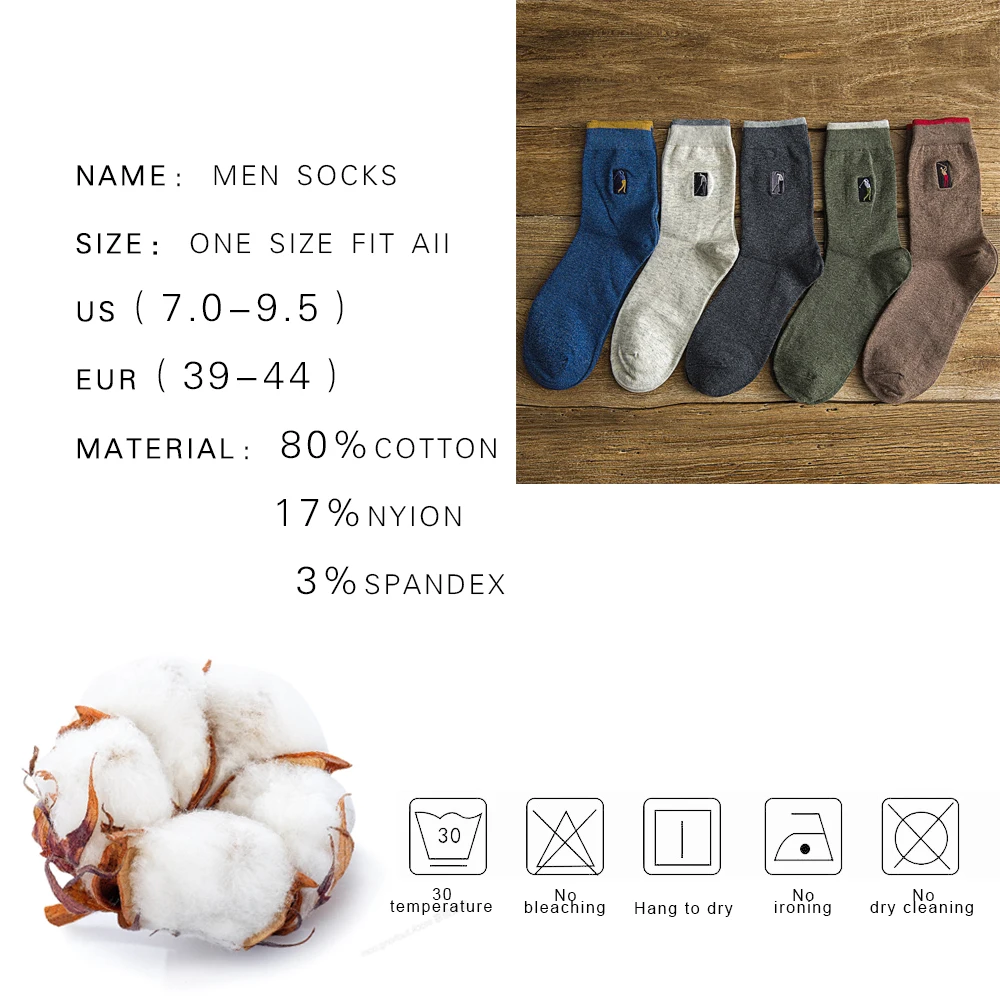 5 Pairs New Embroidery Men's New Brand Socks Man High Quality Soft Keep Warm Deodorant Business Dress Cotton Socks Gifts For Men
5 Pairs New Embroidery Men's New Brand Socks Man High Quality Soft Keep Warm Deodorant Business Dress Cotton Socks Gifts For Men