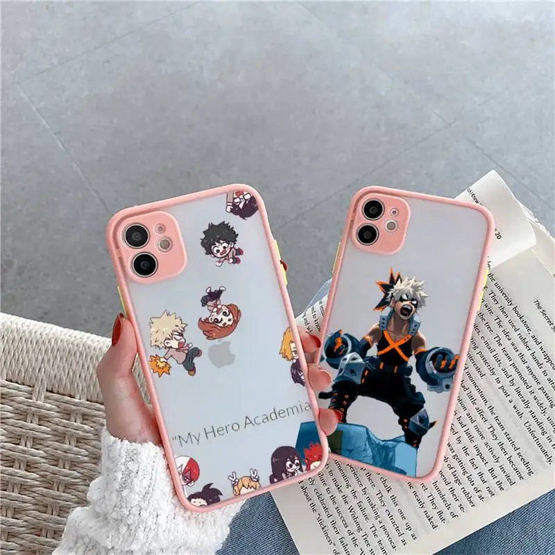 My Hero Academia Phone Case For iPhone 13 12 11 Mini Pro XR XS Max 7 8 Plus X Matte transparent Pink Back Cover
My Hero Academia Phone Case For iPhone 13 12 11 Mini Pro XR XS Max 7 8 Plus X Matte transparent Pink Back Cover