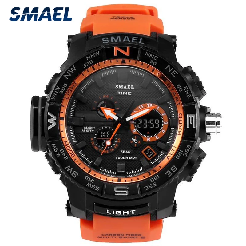 SMAEL Luxury Men's LED Analog Quartz Watch Men Fashion Military Sport Watches Male Waterproof Date Wristwatch Relogio Masculino
SMAEL Luxury Men's LED Analog Quartz Watch Men Fashion Military Sport Watches Male Waterproof Date Wristwatch Relogio Masculino