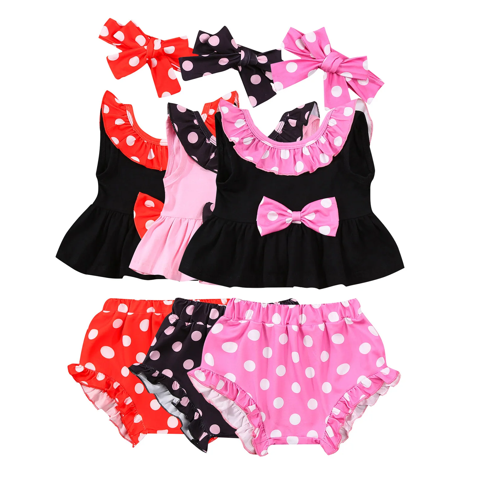 Baby Girls Three-piece Clothes Set, Round Collar Sleeveless Tops, Shorts and Headdress
Baby Girls Three-piece Clothes Set, Round Collar Sleeveless Tops, Shorts and Headdress