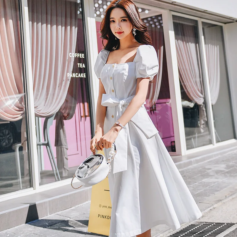Dabuwawa Vintage Button Front Solid Square Neck Dress Women A Line Lantern Sleeve Fit and Flare Dresses Female DT1BDR025
Dabuwawa Vintage Button Front Solid Square Neck Dress Women A Line Lantern Sleeve Fit and Flare Dresses Female DT1BDR025