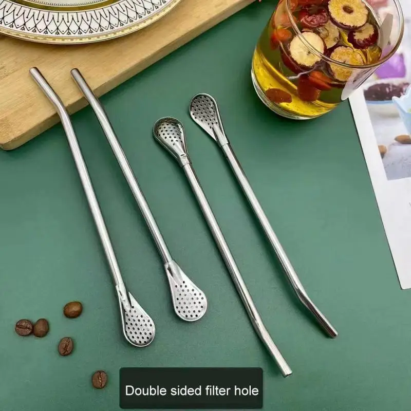 Reusable Drinking Straw Filter Stainless Steel coffee Spoon Yerba Mate Tea Straws Filter Bombilla Gourd Tea Tools Bar Accessory
Reusable Drinking Straw Filter Stainless Steel coffee Spoon Yerba Mate Tea Straws Filter Bombilla Gourd Tea Tools Bar Accessory