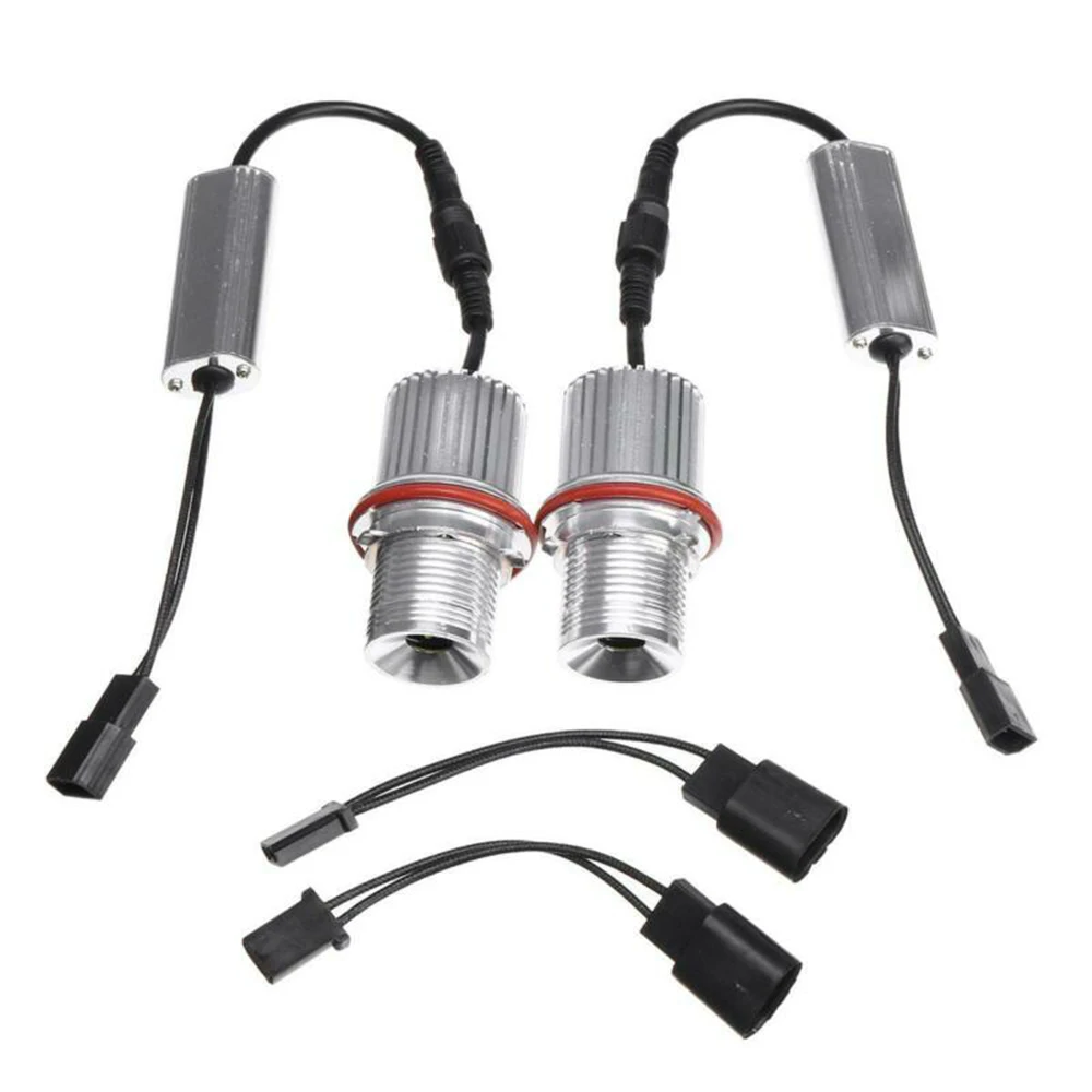 Waterproof Angel Eye Lights 2Pcs Cool White Super Bright 9V-18V DC Parts