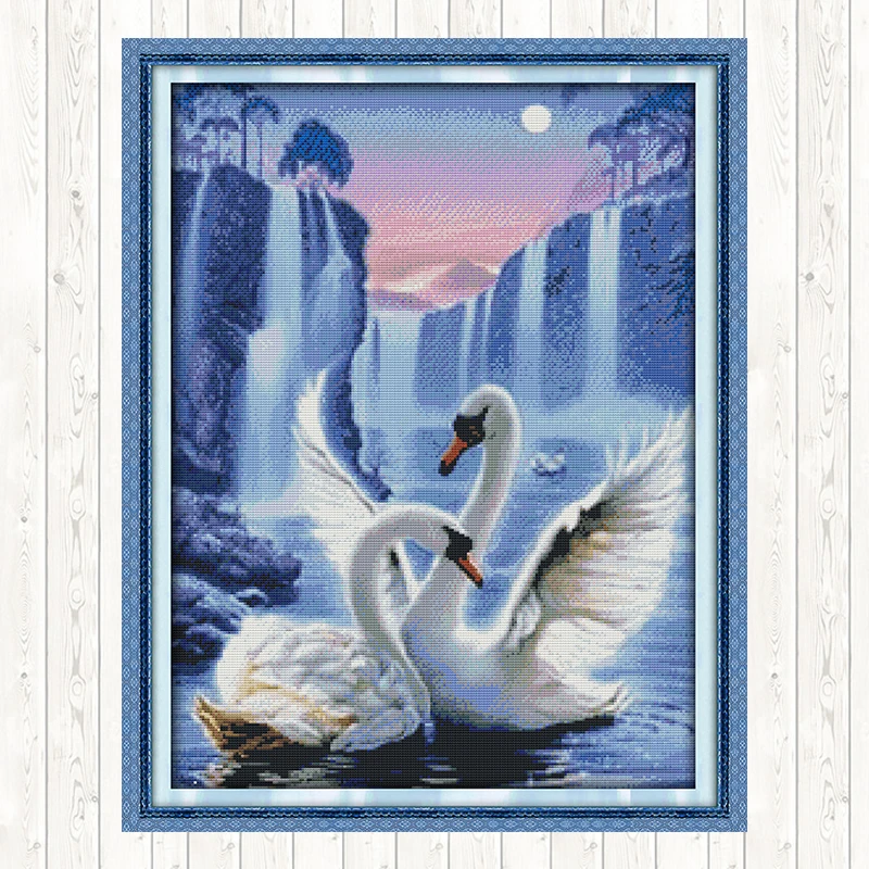 Вышивка крестом Love of Swan пакет стежка 14ct 11ct печать на холсте узоры для рукоделия DMC