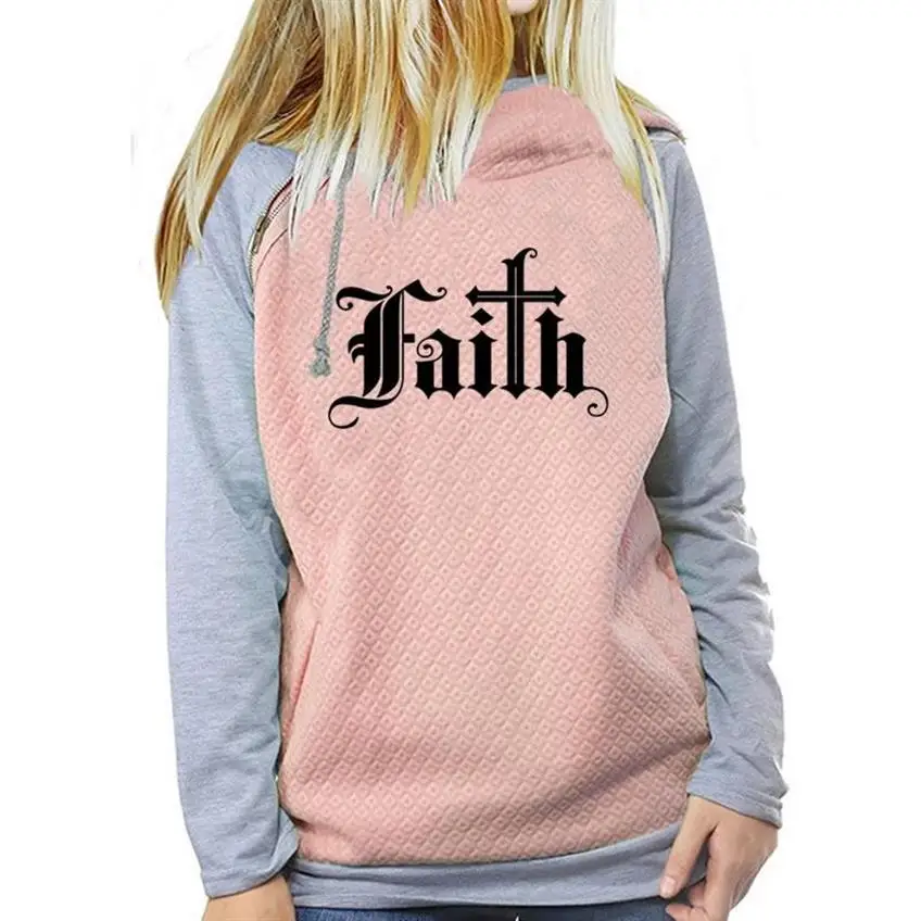Zipper Decoration Hoodies For Women Faith Letters Print Jesus Bible Sweatshirt Femmes Tops Girls Cotton Frauen Loose Thick Hoody
Zipper Decoration Hoodies For Women Faith Letters Print Jesus Bible Sweatshirt Femmes Tops Girls Cotton Frauen Loose Thick Hoody