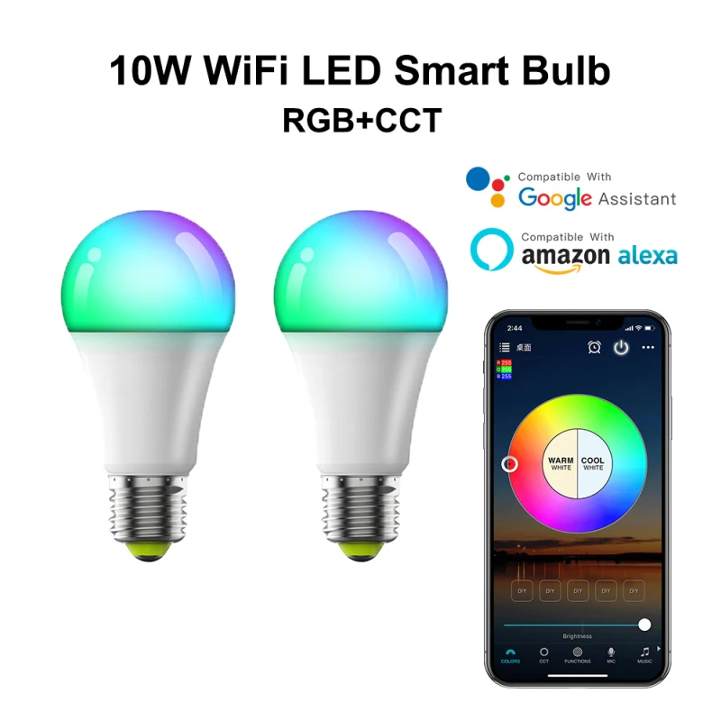 Смарт-лампа с поддержкой Wi-Fi и таймером 
Смарт-лампа с поддержкой Wi-Fi и таймером