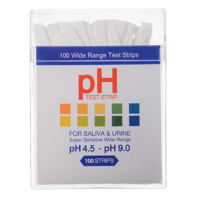 Human Acid Alkali Urine Saliva Test Paper 100 Strips/box Wide PH Range From 4.5 - 9.0 Accurate PH Test Paper Kit
Human Acid Alkali Urine Saliva Test Paper 100 Strips/box Wide PH Range From 4.5 - 9.0 Accurate PH Test Paper Kit