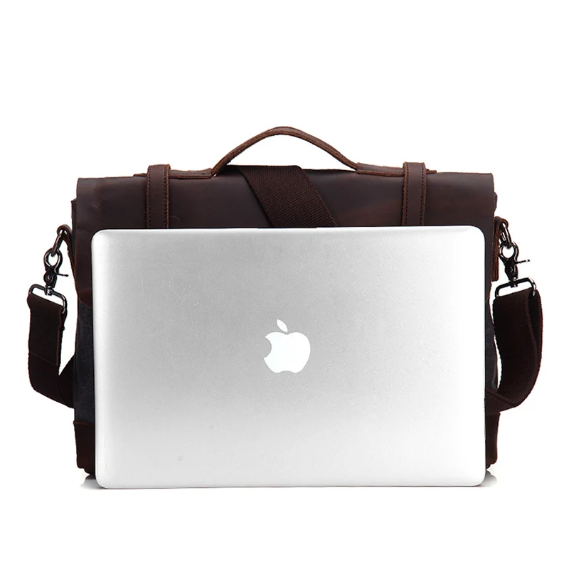 Men Briefcase Handbag Genuine Leather&Canvas Patchwork Men's Messenger Bags Vintage Brand Male Shoulder Laptop Bag Travel Bag
Men Briefcase Handbag Genuine Leather&Canvas Patchwork Men's Messenger Bags Vintage Brand Male Shoulder Laptop Bag Travel Bag