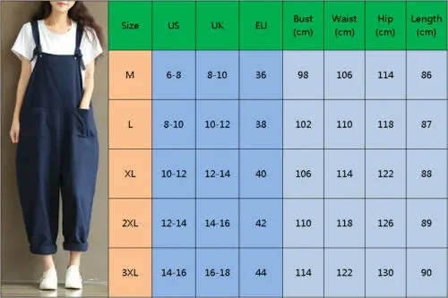 Casual Women Girls Loose Solid Jumpsuit Strap Dungaree Harem Trousers Ladies Overall Pants Casual Playsuits Plus Size M-3XL
Casual Women Girls Loose Solid Jumpsuit Strap Dungaree Harem Trousers Ladies Overall Pants Casual Playsuits Plus Size M-3XL