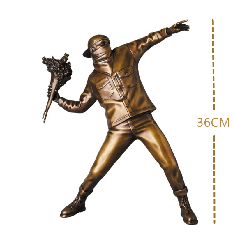 Modern Art Banksy Flower Bomber Bronze Statue Limited Edition England Street Art Throwing Flower Resin Sculpture Statue
Modern Art Banksy Flower Bomber Bronze Statue Limited Edition England Street Art Throwing Flower Resin Sculpture Statue